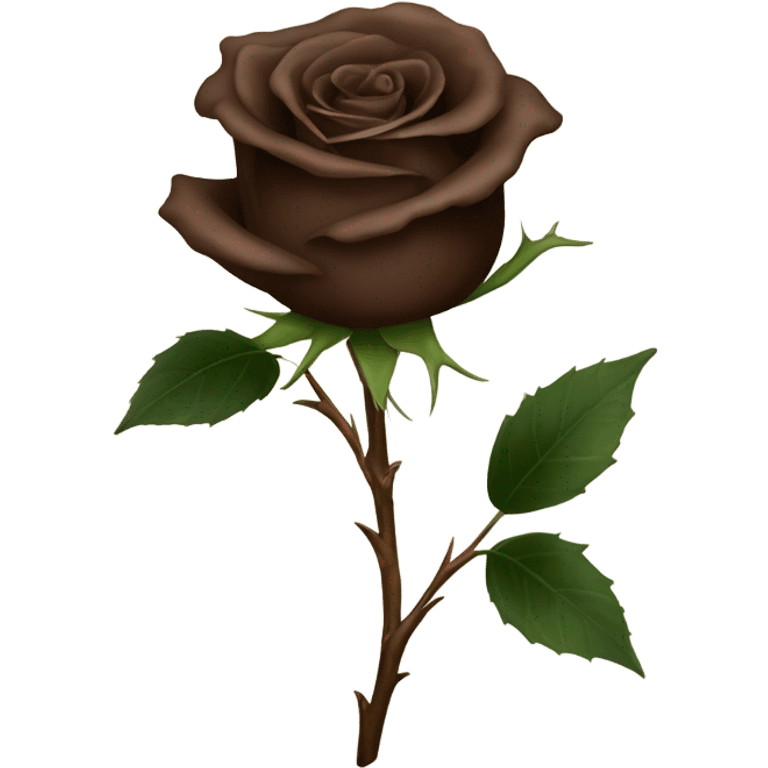 Brown rose  emoji