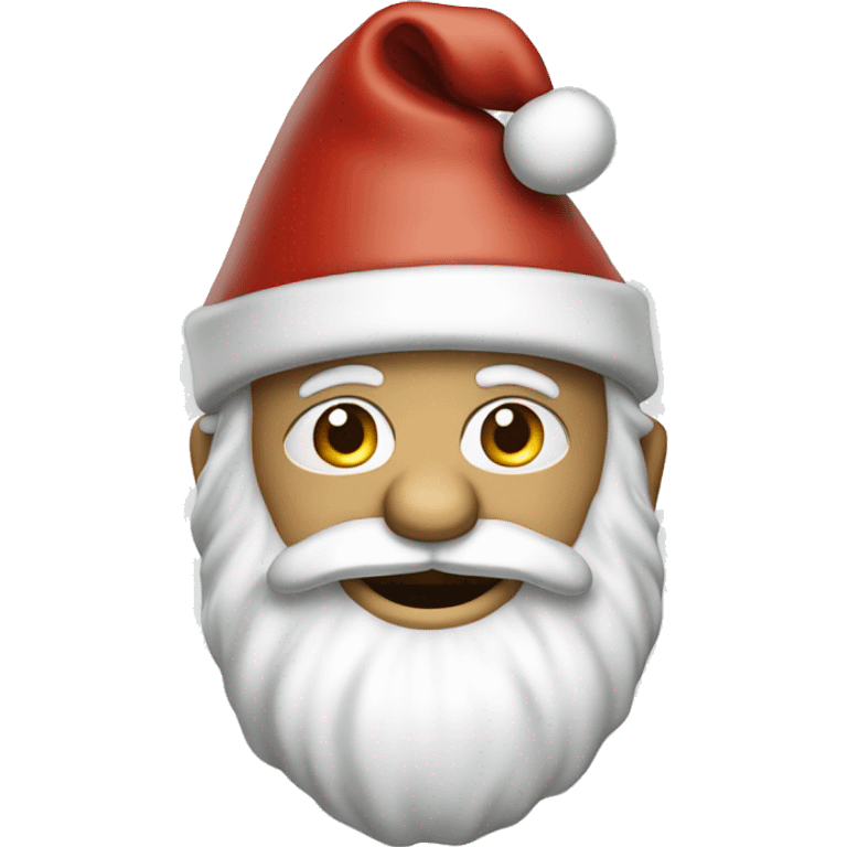 Old Santa Claus with white hat  emoji