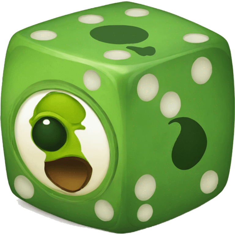 dice with Pepe frog emoji