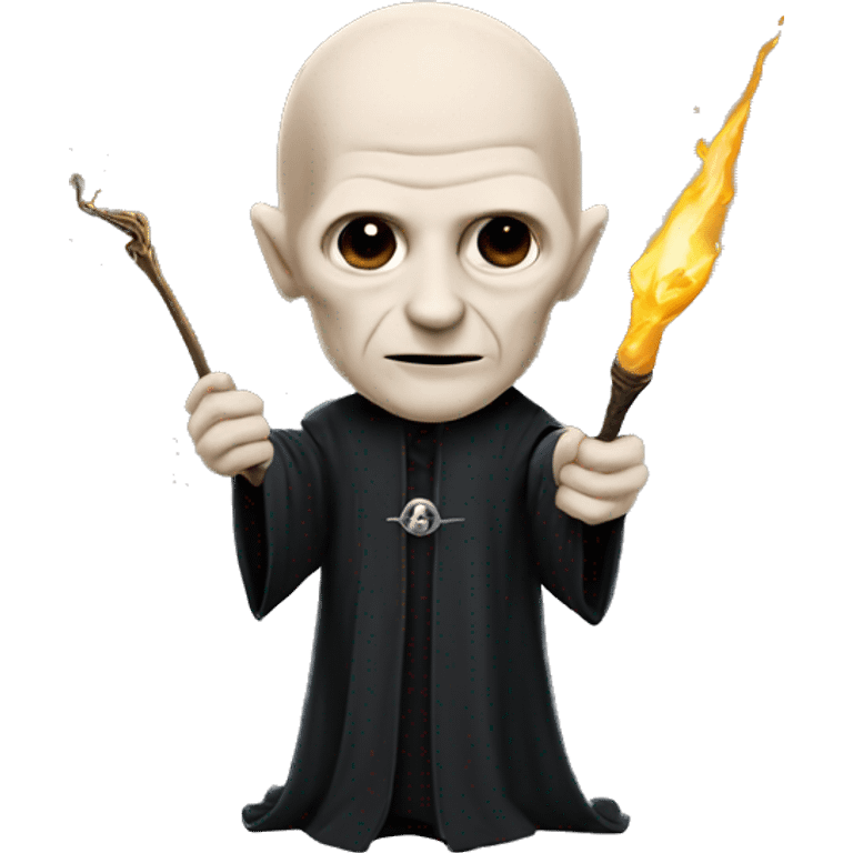 Lord Voldemort with elder wand in his hand emoji