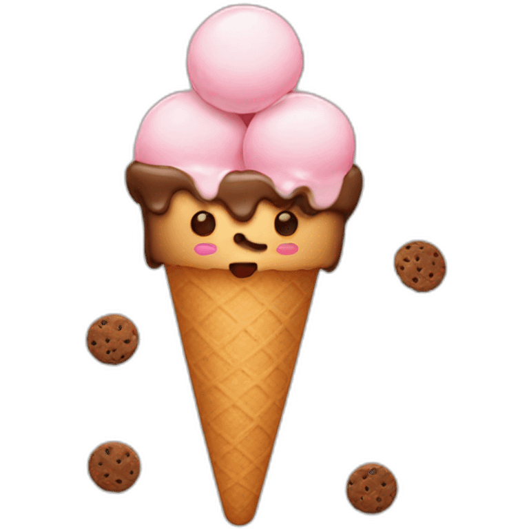 ice Creme with cookies emoji