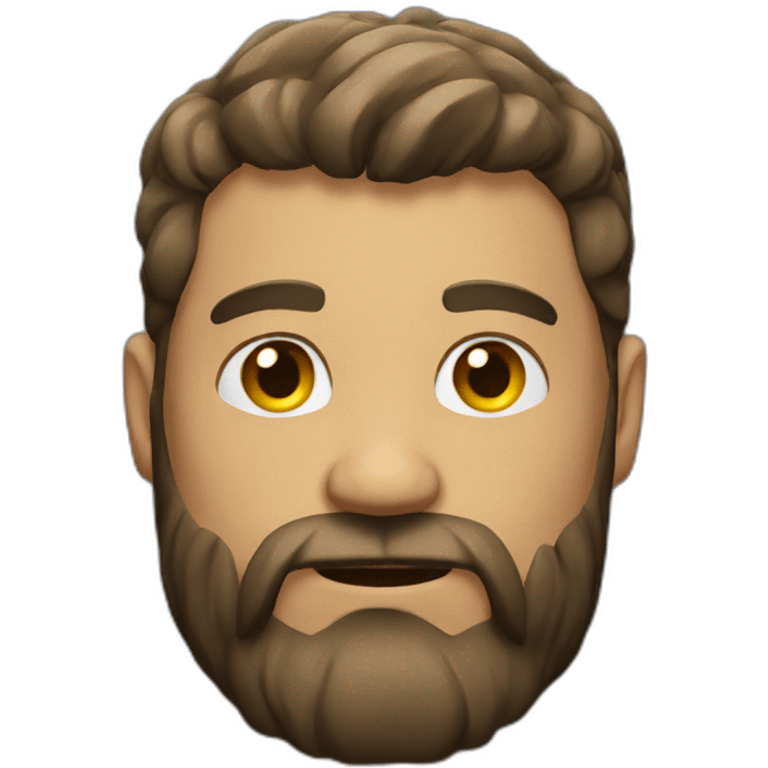 muscular man with beard emoji