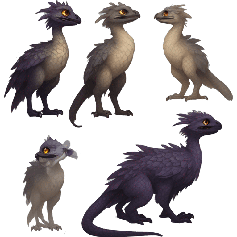  Scaly Cute Edgy Realistic Rare Fantasy Fluffy Slim Vernid-Trico-Melprin-species by LiLaiRa, by Falvie, full body emoji