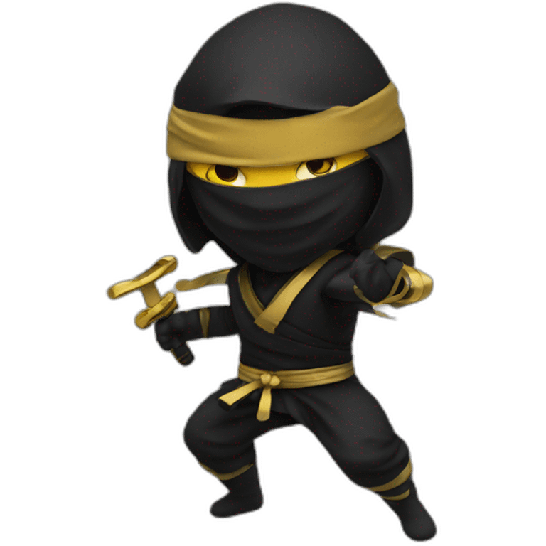 ninja with gold emoji