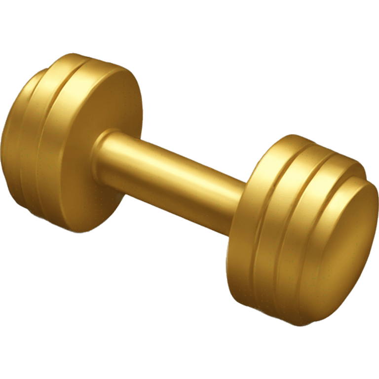 gold dumbell emoji