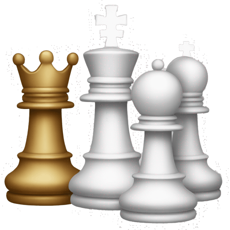 King and queen white chess emoji