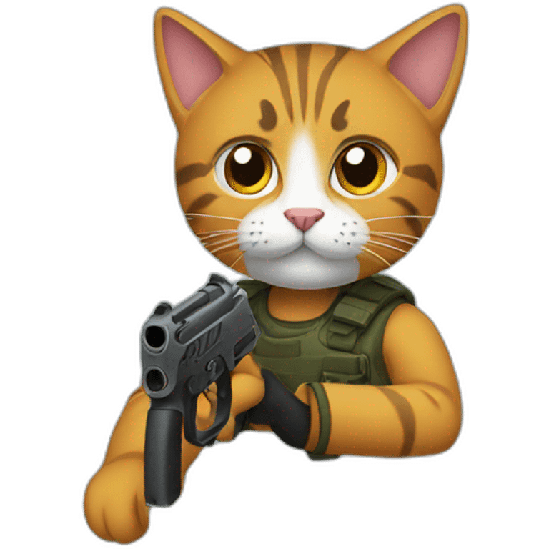 kat with gun emoji