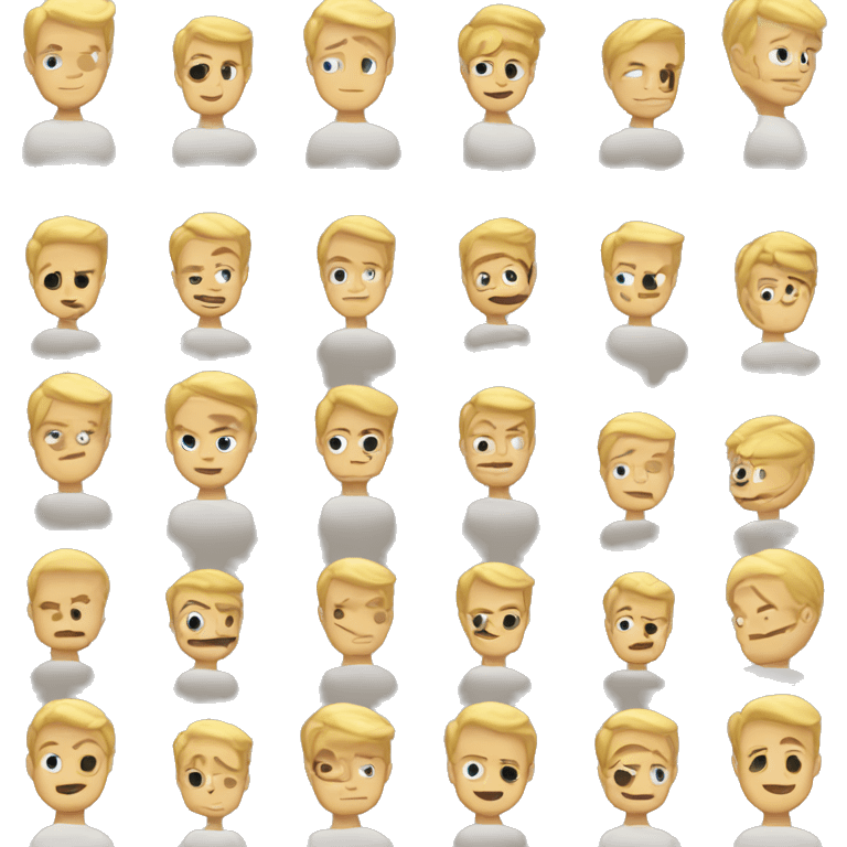 Blond guy with short hair and the front of the hair up that looks like an egg emoji