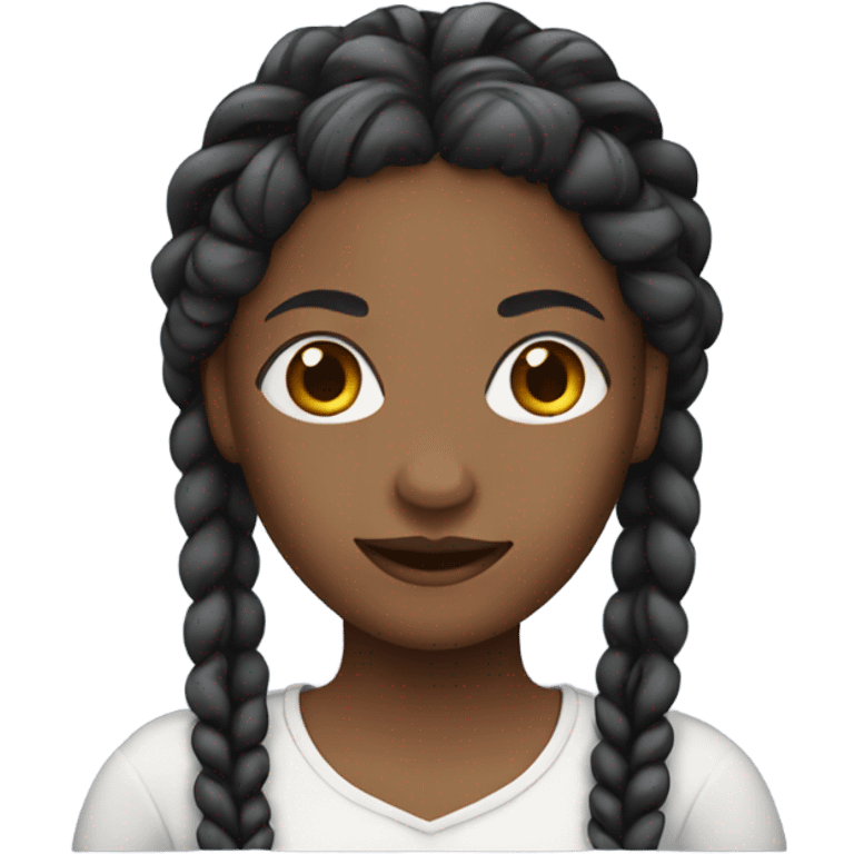 Black women with braids  emoji