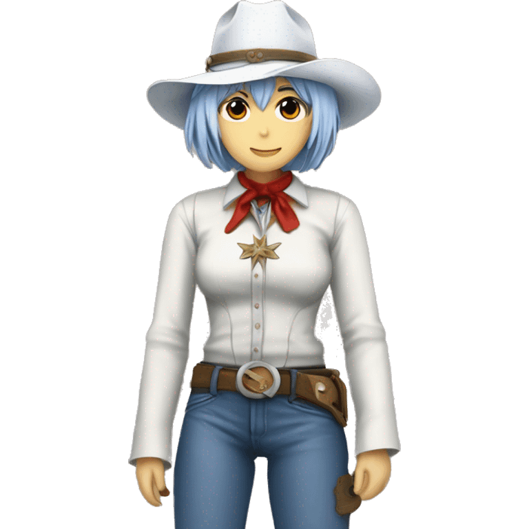 Rei ayanami in a cowboy costume emoji