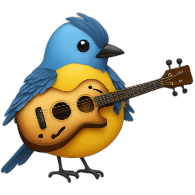 music with bird emoji