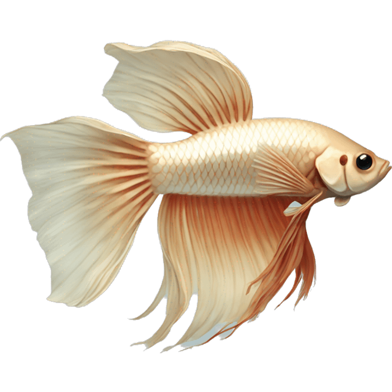 Beige Siamese fighting fish emoji