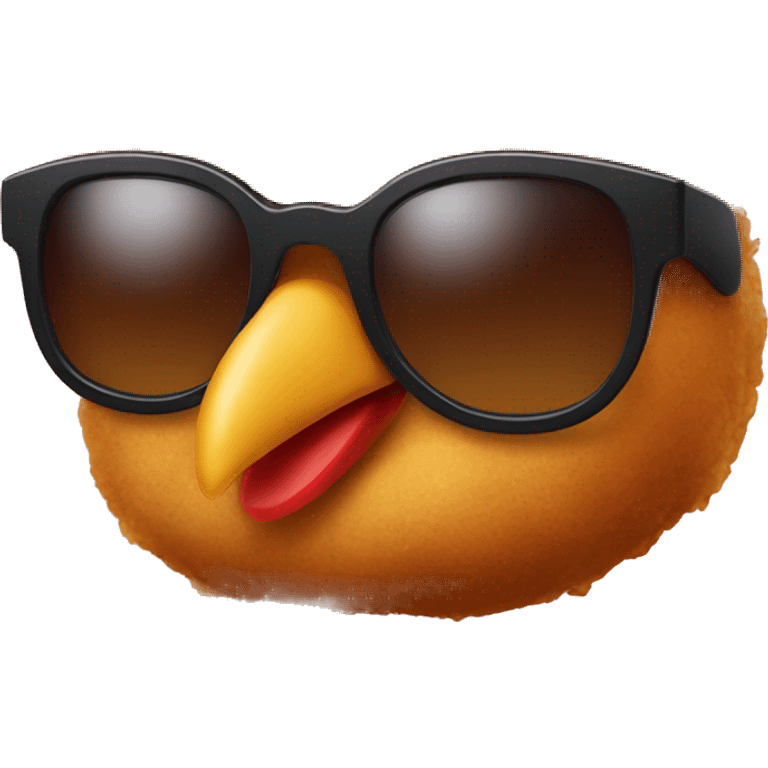 Chicken nugget wearing sunglasses  emoji