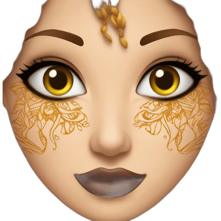 Wild eyes daler mendhi emoji