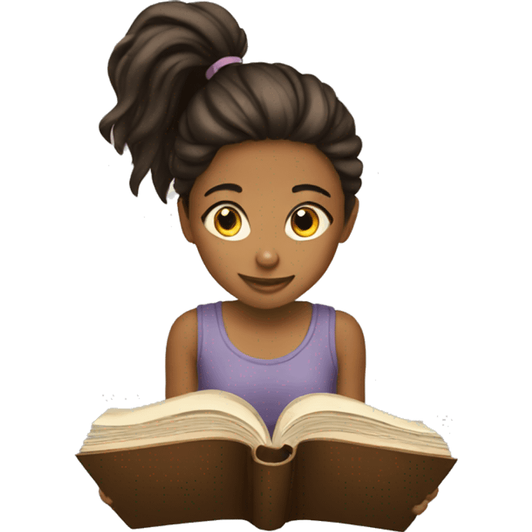  girl reading emoji