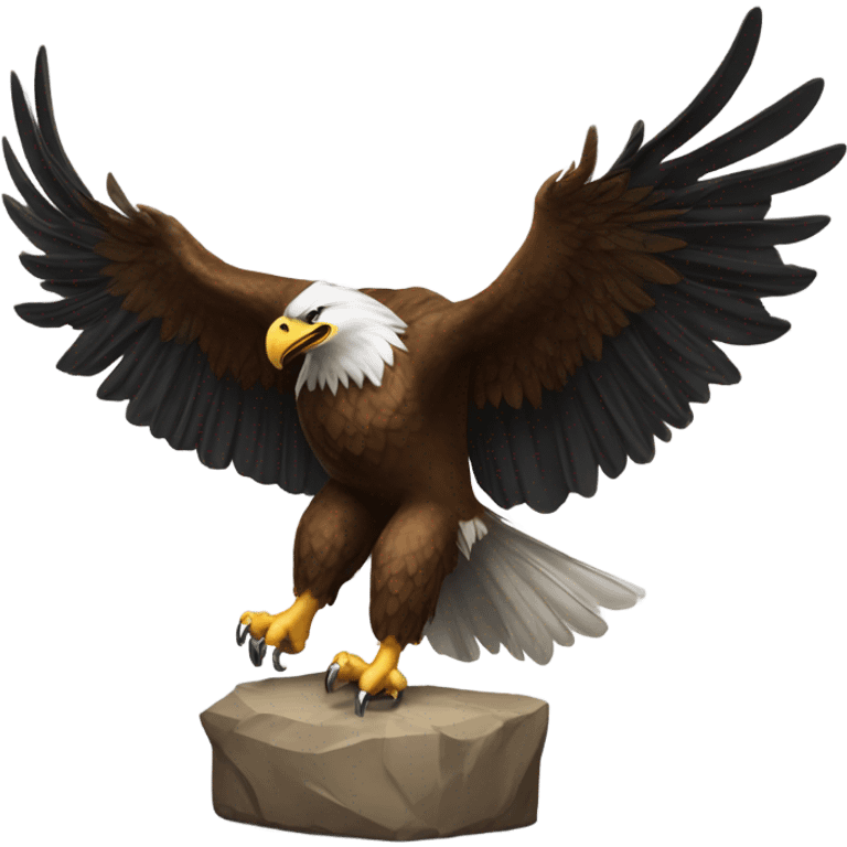 Eagle fighting a commanding general emoji