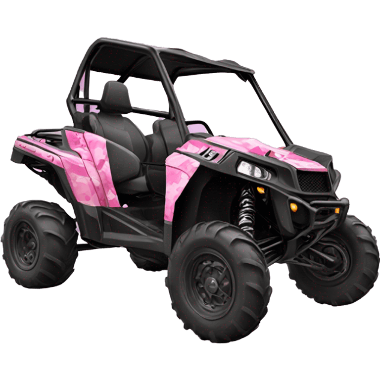 Polaris Pink camouflage buggy atv emoji