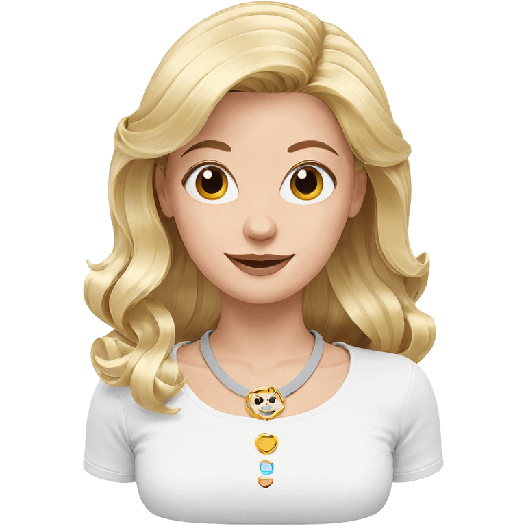 smiling girl with blonde hair emoji