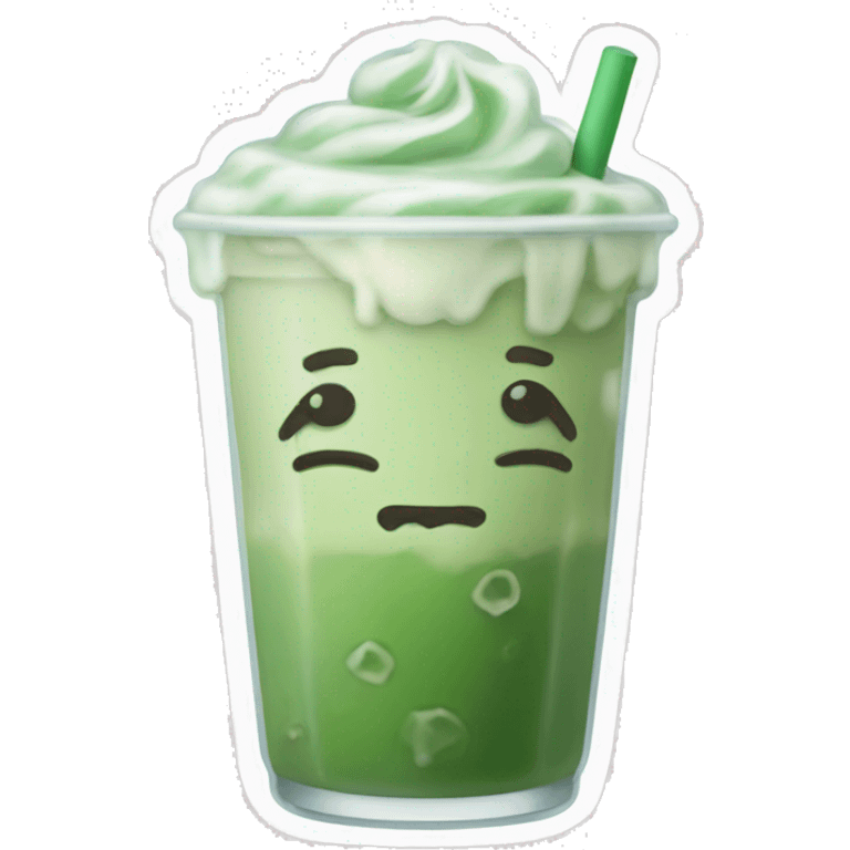 iced matcha latte  emoji