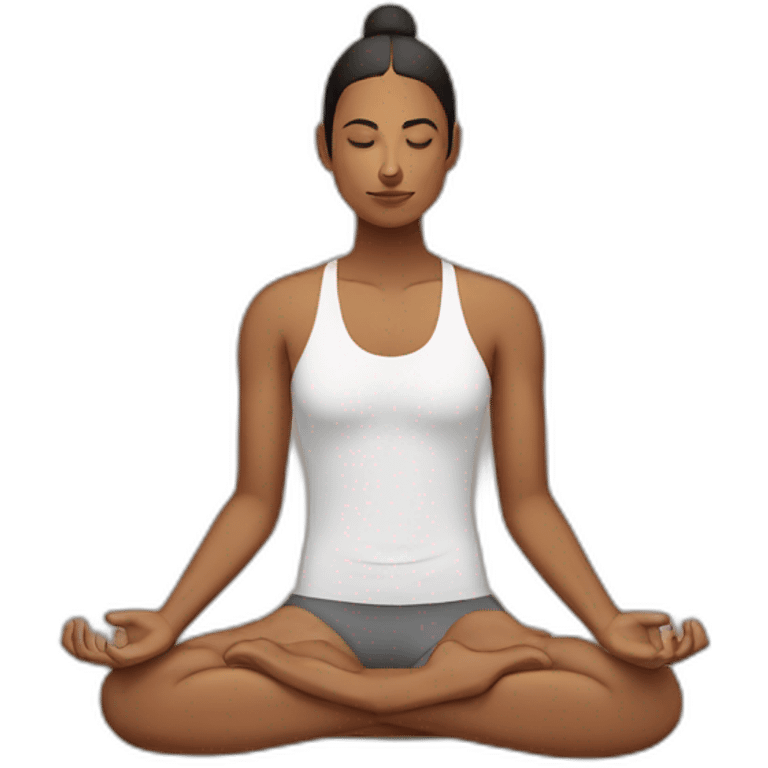 Bare body Indian Athlete doing meditation  emoji