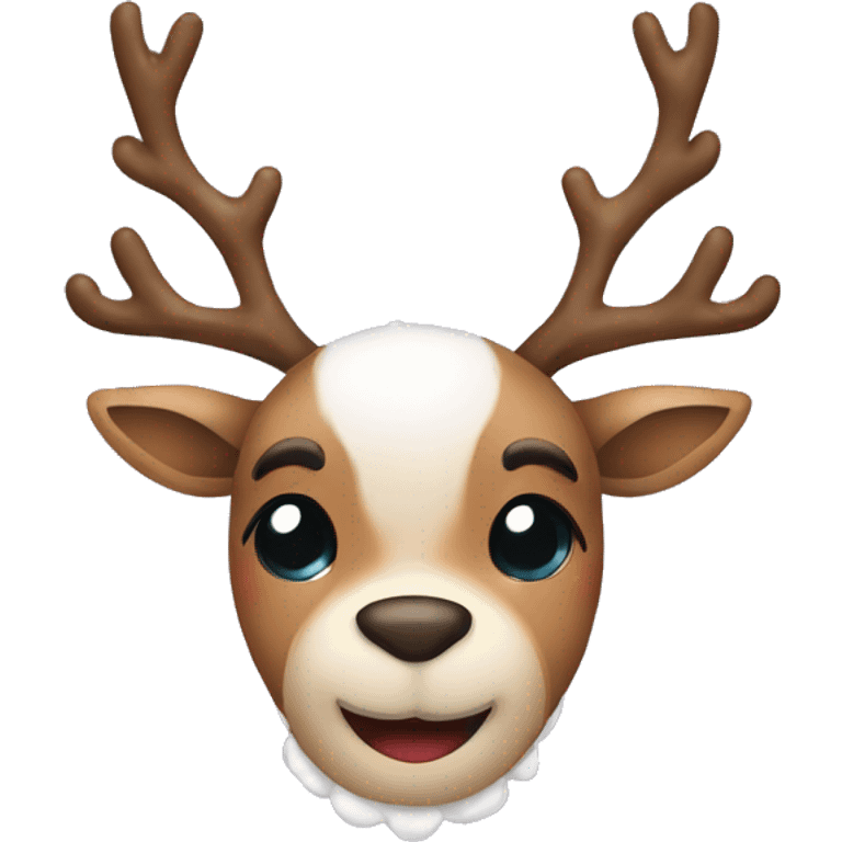 cute reindeer Christmas emoji