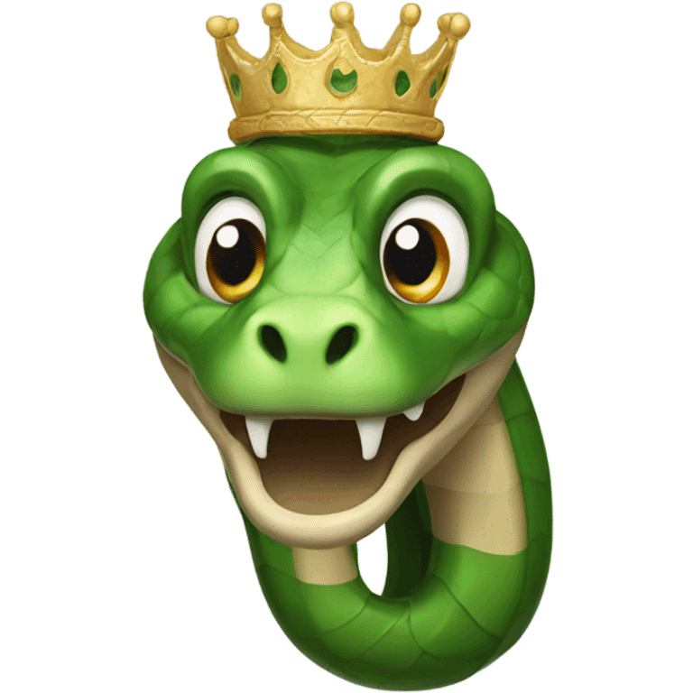 A snake with a crown  emoji