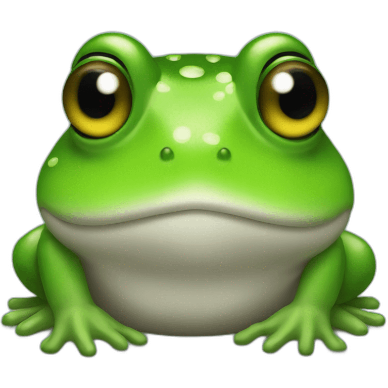 Chat sur une grenouille emoji