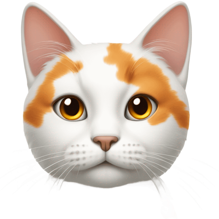 White cat with orange spots emoji