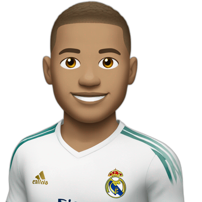 Mbappé avec le maillot du Real Madrid  emoji