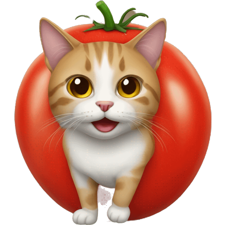 Cat wearing tomato costume  emoji