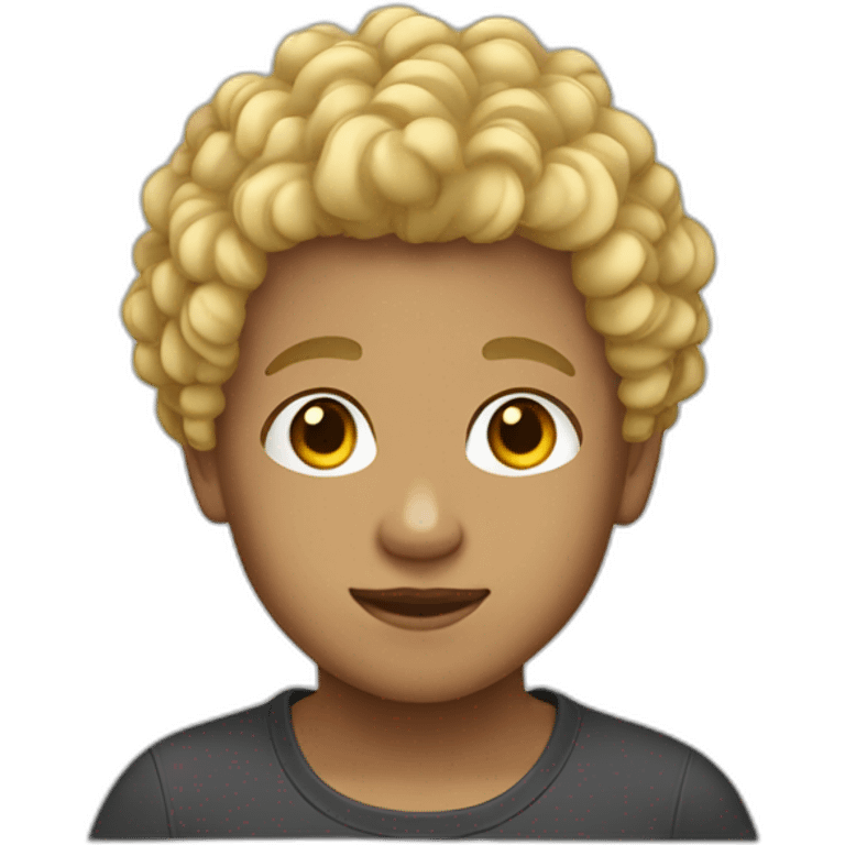 blonde curly mixed boy emoji