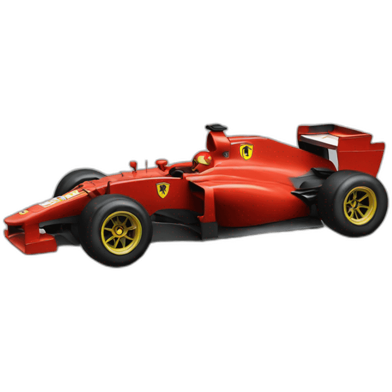 mario as ferrari formula one driver emoji