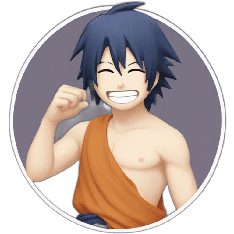 Sasuke Uchiwa laughing  emoji