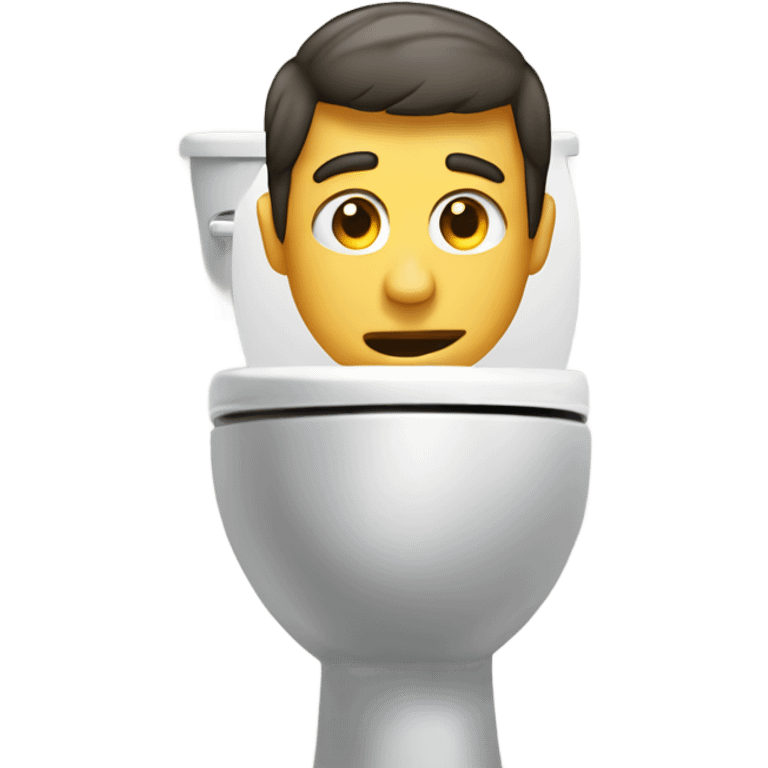 man peeking head out of toilet  emoji