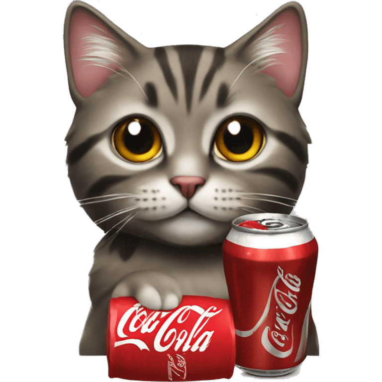 cat with coca cola zero emoji