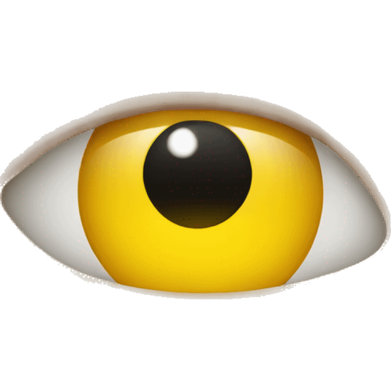 Classic yellow Emoji putting Contact Lens in his eye emoji