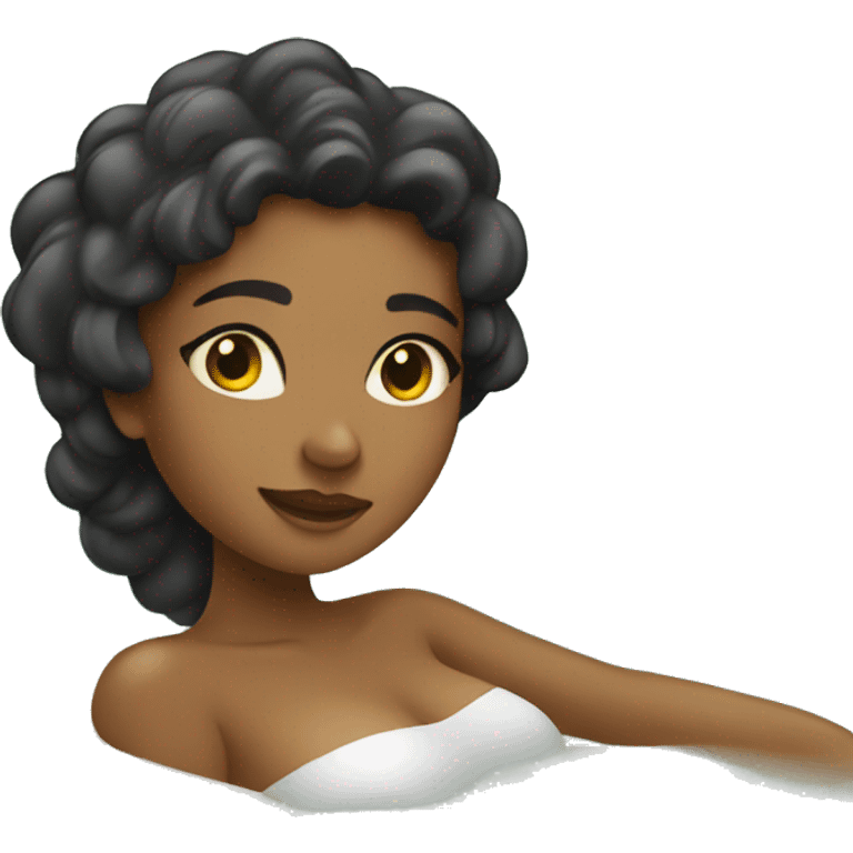 Girl relaxing in spa emoji