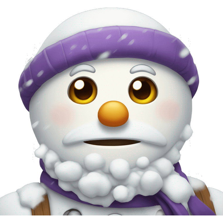 Cute snow man emoji