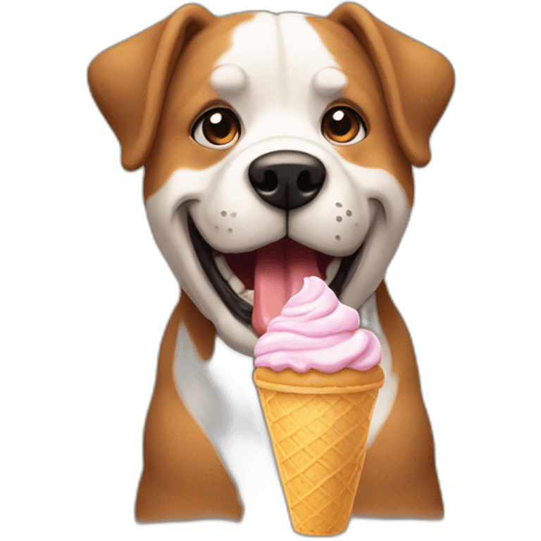 Perro comiendo helado emoji