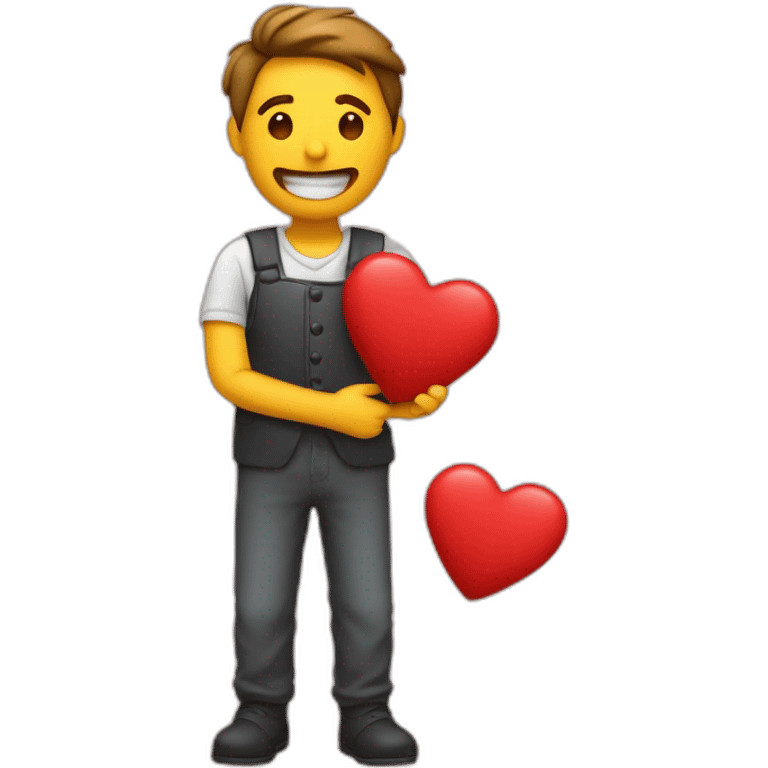 Homme qui jongle avec des coeurs  emoji