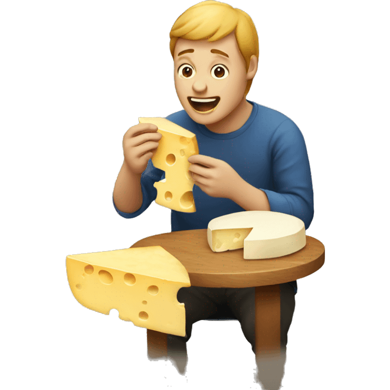 Person eating cheese emoji