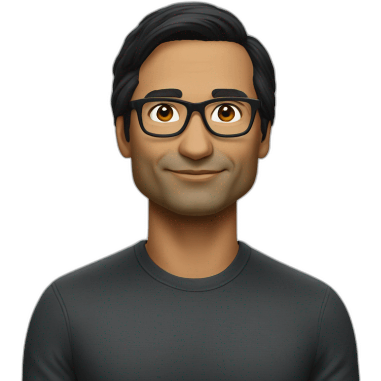 satya nadella in black hair emoji