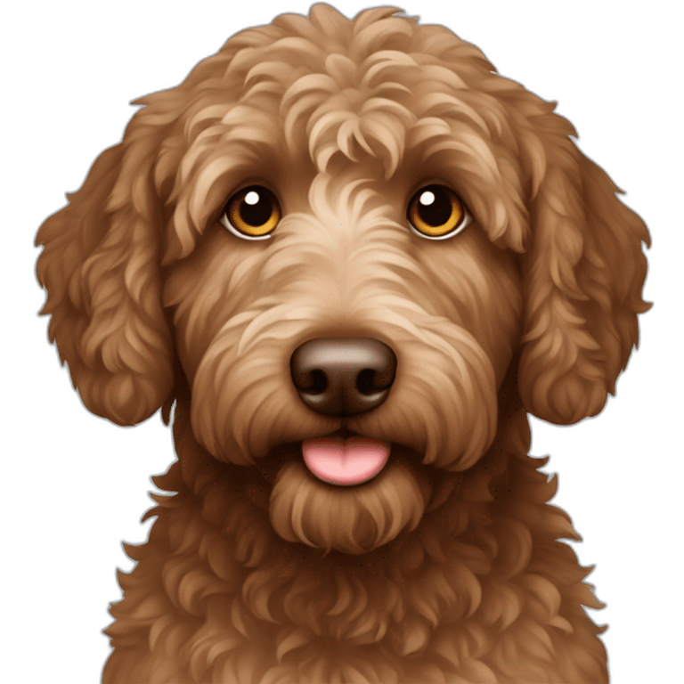 brown labradoodle emoji