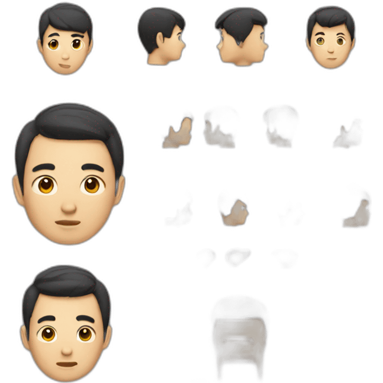 asian guy with bangs emoji