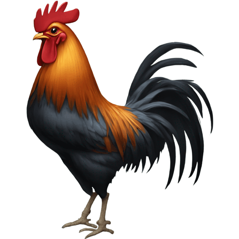  Rooster with spiderwebs  emoji