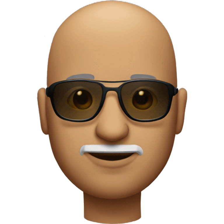 Bald indian guy with sunglasses and goatee  emoji