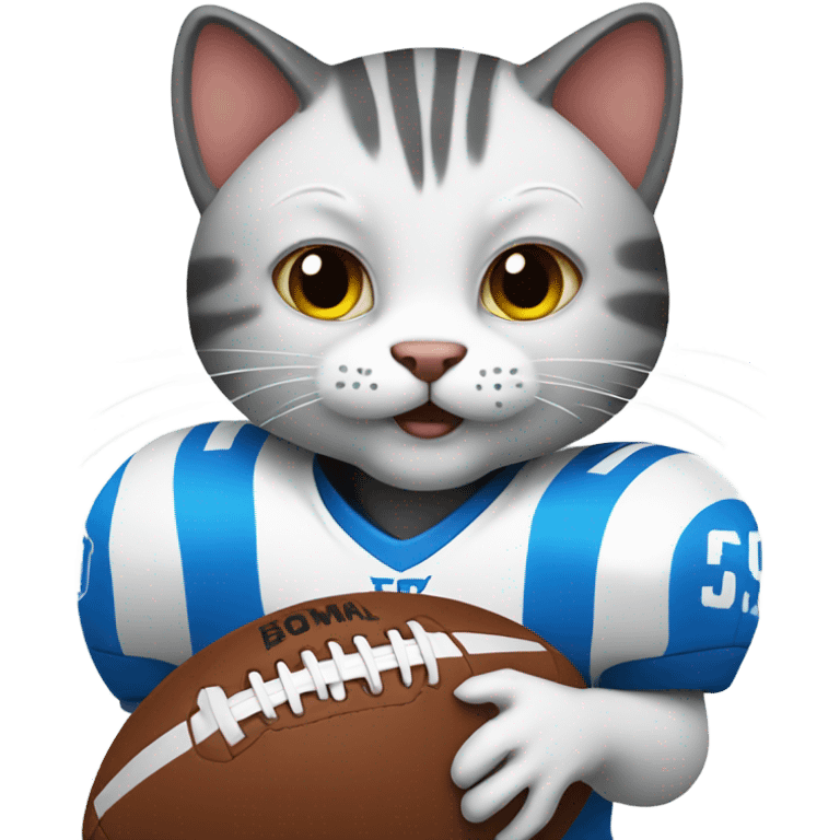 Cat playing football emoji