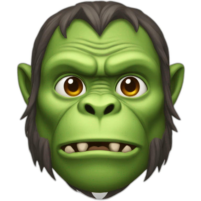 head of monkey body of orc emoji