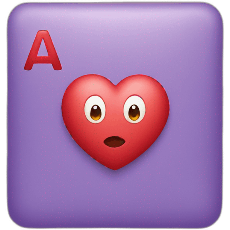 heart with the letter A in the middle emoji