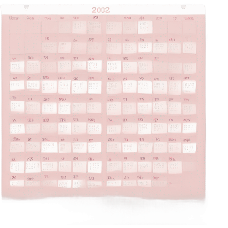 Pale pink calendar emoji